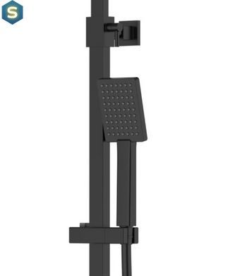 Душова система Corsan Ango black з виливом CMN02MBLW, Черный матовый