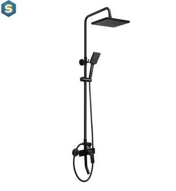 Душова система Rea Maximus black з виливом REA-P2412, Черный матовый