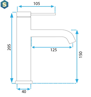 Смеситель для умывальника Rea Clif brushed gold низкий REA-B5323, Золотой