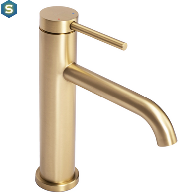 Смеситель для умывальника Rea Clif brushed gold низкий REA-B5323, Золотой
