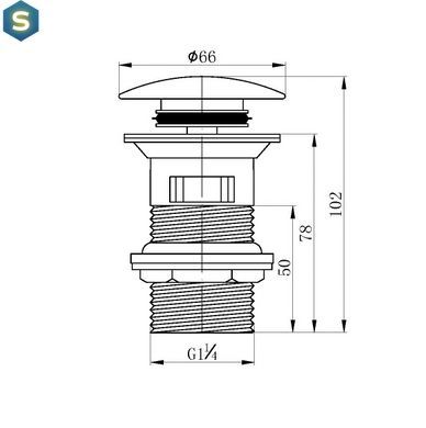 Донный клапан Imprese Grafiky ZMK041807500, Графит