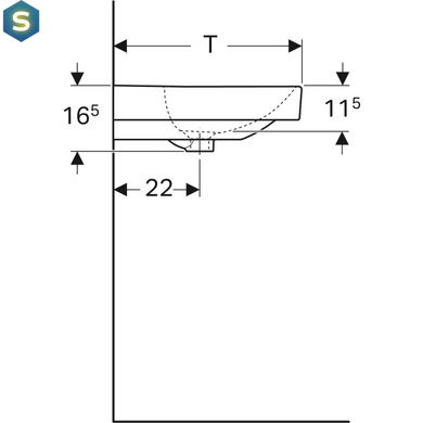 Умывальник Geberit Smyle Square 90x48 500.251.01.1, Белый