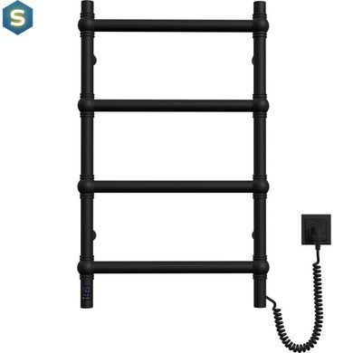 Электрический полотенцесушитель Navin Retro 500x800 Sensor правая, черный муар 10-012033-4860, Черный матовый, Правое, Электронный