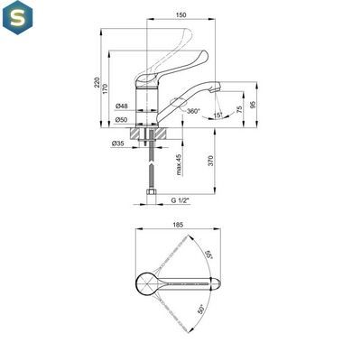Змішувач для кухні Lidz (CRM) Watt 83 002M, Хром