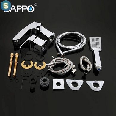G1107 Змішувач на борт ванни врізний 3 елементи шпилька Gappo Jacob 1/3, Хром