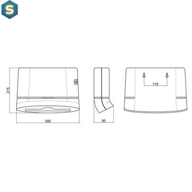 Тримач для паперових рушників Qtap Drzak na rucniky DR600BP, Черный матовый