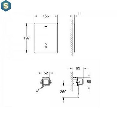Клавиша смыва Grohe Tectron Skate 38698SD1