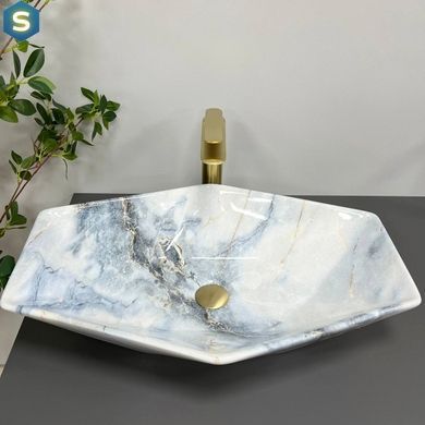 Умивальник (раковина) VBI VENEZIA GRANIT GLOSSY накладний, Мармур