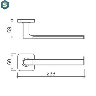 Рушникотримач Devit Laguna Single Towel bar, хром 6750110, Хром
