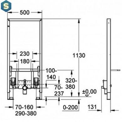 Инсталляция для биде Grohe Rapid SL 38553001