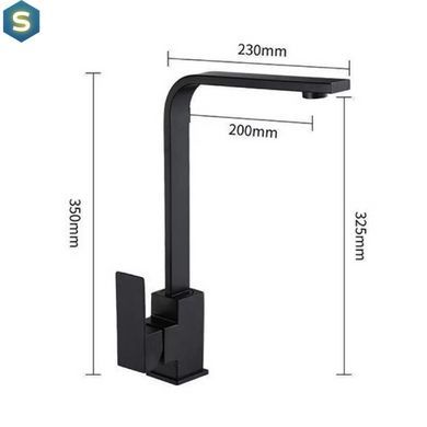 Смеситель для кухни Wezer PRO4A-02-BLACK, Черный матовый