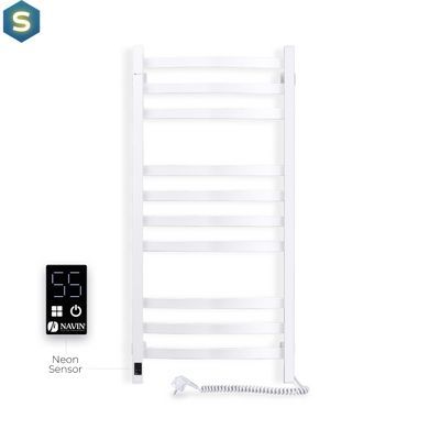 Электрический полотенцесушитель Navin Avalon 480x1000 Sensor правая, белая 10-043153-5010, Белый, Правое, Электронный