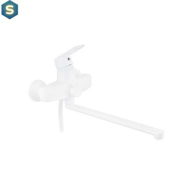 Смеситель для ванной Kroner KRM Zenda - W070 CV022959, Белый матовый