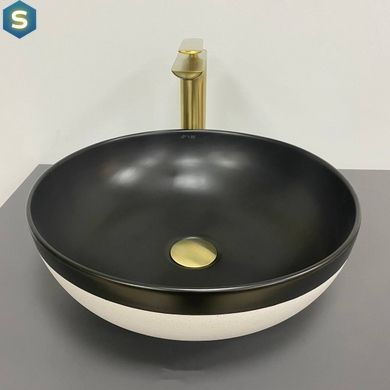 Умывальник VBI Ormela black white matt накладний VBI-016900, Черный матовый