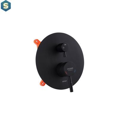 Душевая система скрытого монтажа Kroner KRP Edelstahl Klassisch - SCH082 CV029974, Черный матовый