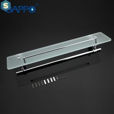 Полиця з тримачем для рушників Gappo G1807-4, 580х120 мм, хром, Хром