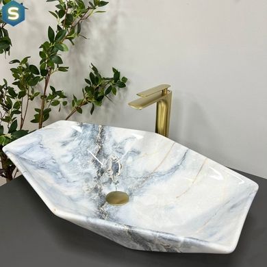 Умивальник (раковина) VBI VENEZIA GRANIT GLOSSY накладний, Мармур