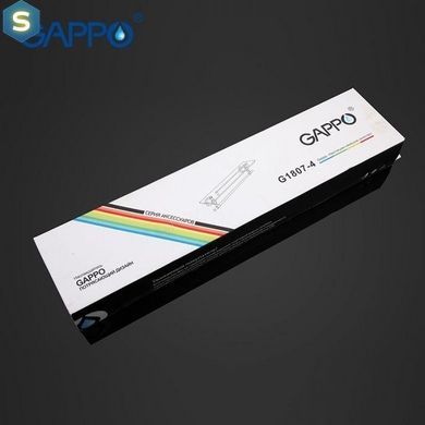 Полиця з тримачем для рушників Gappo G1807-4, 580х120 мм, хром, Хром