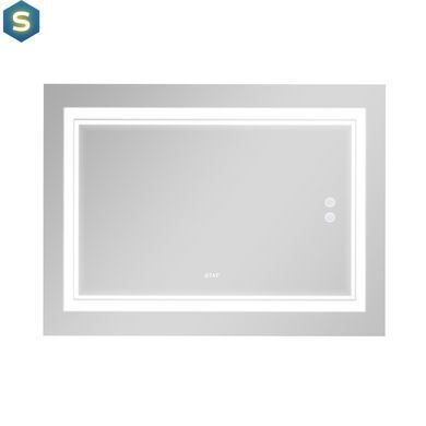Дзеркало Qtap Cardinal 1000х700 з LED-підсвічуванням Touch, з антизапотіванням, з димером температури кольору (3000-6500K) QT0478C10070