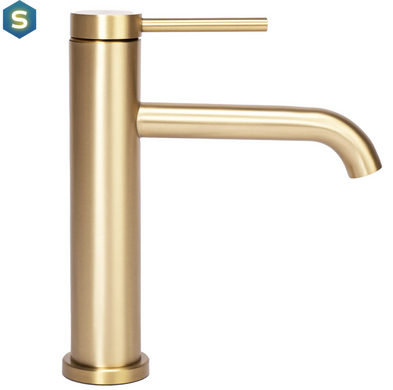 Смеситель для умывальника Rea Clif brushed gold низкий REA-B5323, Золотой