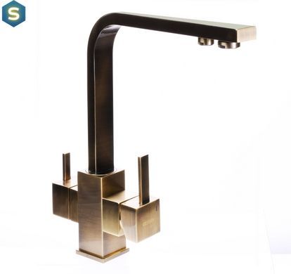 Змішувач для кухні під осмос Globus Lux GLLR-0111-9-Bronze, Бронза