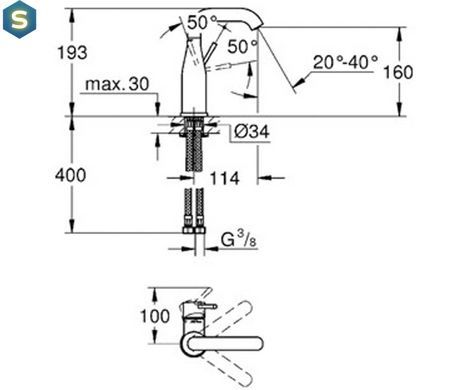 Змішувач для умивальника Grohe Essence New 23463001