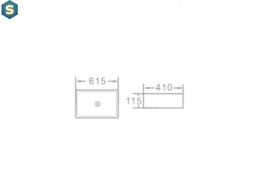 Умивальник Newarc Aqua 61x41 чорний матовий 9461B-M, Черный матовый