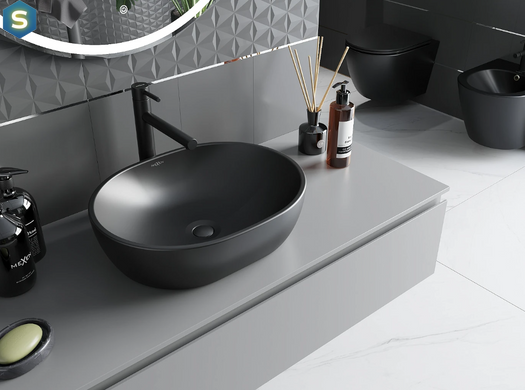Умивальник Mexen Viki black matt накладний MEX-21054885, Черный матовый