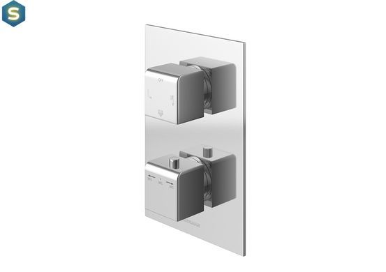 Душевая система Kohlman Excelent 35 chrome с термостатом + BOX скрытого монтажа KPL-QW433HQ35, Хром