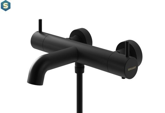 Термостат для ванни Kohlman Axel black настінний KPL-QW710AB, Черный матовый