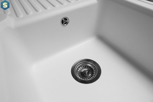 Кухонна мийка гранітна Miraggio Orlean white 861x496x210 00209002, Білий
