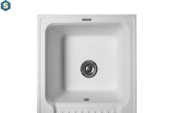 Кухонна мийка гранітна Miraggio Orlean white 861x496x210 00209002, Білий