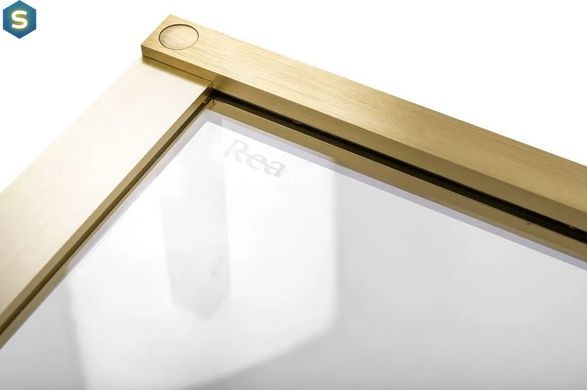 Душова кабіна Rea Hugo 80x80 gold подвійна REA-K6608, Золотий, Універсальна, золотий