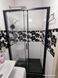 Душевая дверь Dusel EF185B Black Matt 110x190, прозрачный, черный матовый
