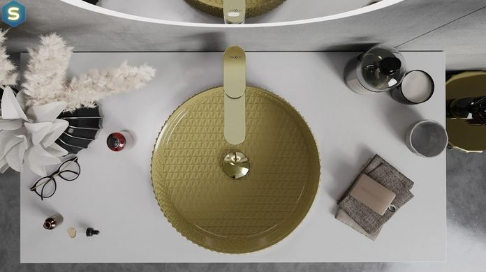 Умивальник Mexen Aura gold накладний MEX-24013950, Золотий