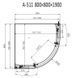 Душевая кабина Dusel A-511 80x80x190 шиншила, матовый, хром, 80x80