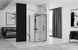 Душевая кабина Rea Rapid Swing 90x90 black REA-K6422 + REA-K6409, Черный матовый, Универсальная, прозрачный, черный матовый