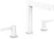 Змішувач Hansgrohe Finoris 160 для умивальника на 3 отвори з донним клапаном push-open Matt White 76034700