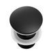 Донний клапан для умивальника Yoka click-clack black з переливом BK.POP-14-ZP-BLK, Черный матовый