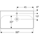 Умывальник Geberit Smyle Square 90x48 500.251.01.1, Белый