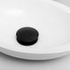 Донний клапан для умивальника Yoka click-clack black з переливом BK.POP-14-ZP-BLK, Черный матовый