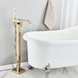 Змішувач для ванни Rea Carat підлоговий brushed gold REA-B6522, Золотий