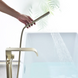 Змішувач для ванни Rea Carat підлоговий brushed gold REA-B6522, Золотий