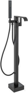 Смеситель для ванны Rea Carat black mat T черный напольный REA-B5423, Черный матовый