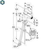 Смеситель для биде Kludi Pure&Easy 375330565, Хром