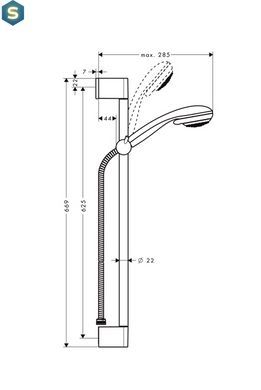 Душовий гарнітур Hansgrohe Crometta 85 Vario/Unica 27763000