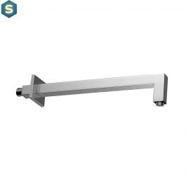 Верхній душ Paffoni Syncro Quadro 200x200xh8 мм з тримачем 400 мм steel ZSOF075ST + ZSOF063ST, Нержавіюча сталь