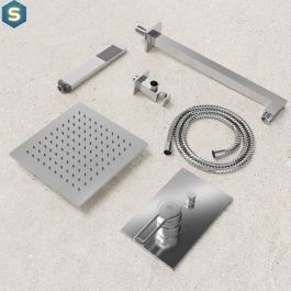 Душевая система скрытого монтажа Paffoni Shower на 2 потребителя с верхним душем 200x200 мм chrome KITRIN015CR, Хром