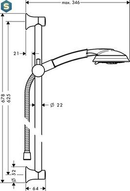 Душевой гарнитур Hansgrohe Raindance Classic 100 3jet хром 27843000