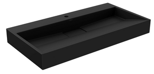 Умивальник Mexen Ava Black Matt 90 1/O накладний підвісний MEX-23019071, Черный матовый